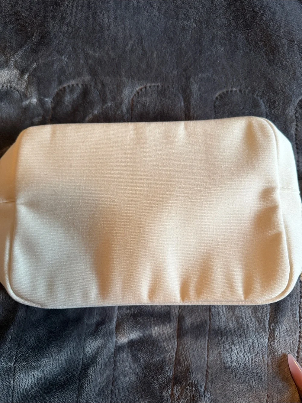VLogo Leather Cosmetic Pouch Width 9, height 6